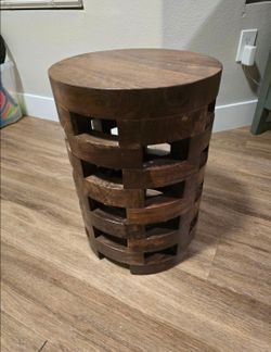 Brick Stack Teak Wood End table