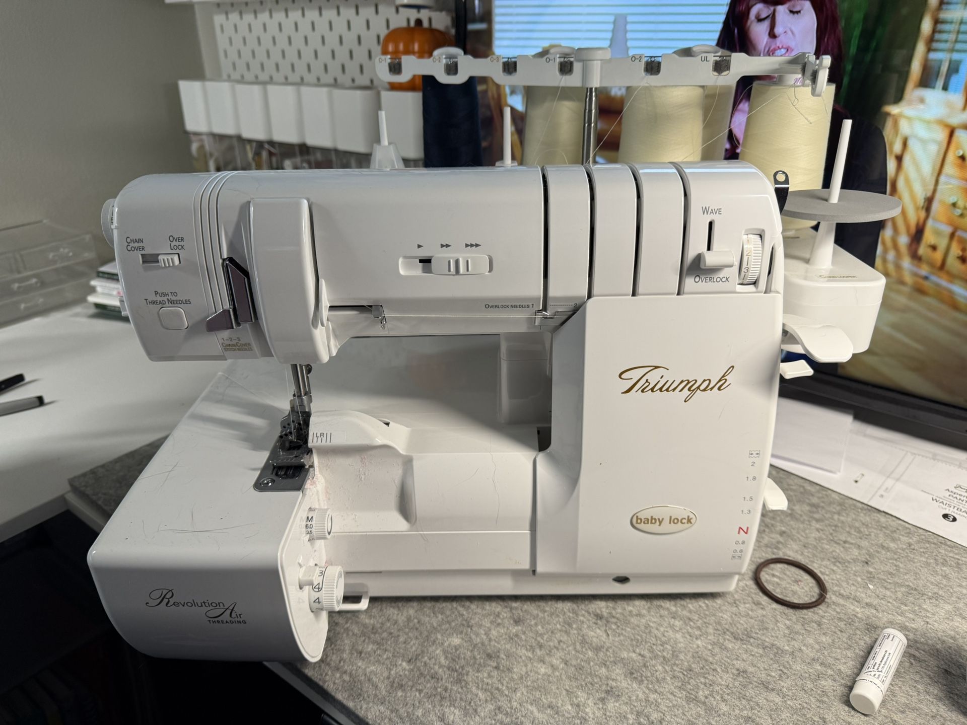 Baby Lock Triumph Serger Sewing Machine Like NEW