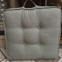 Aqua Tufted Floor Cushion 22” x 22”