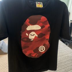 BAPE Color Camo Big Ape Head Tee 'Black/Red'