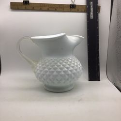 MilkGlass NobNail Pitcher 💎 Vintage 💎 MilkGlass NobNail Pitcher