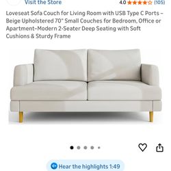 Cream/Kakhi Sofa