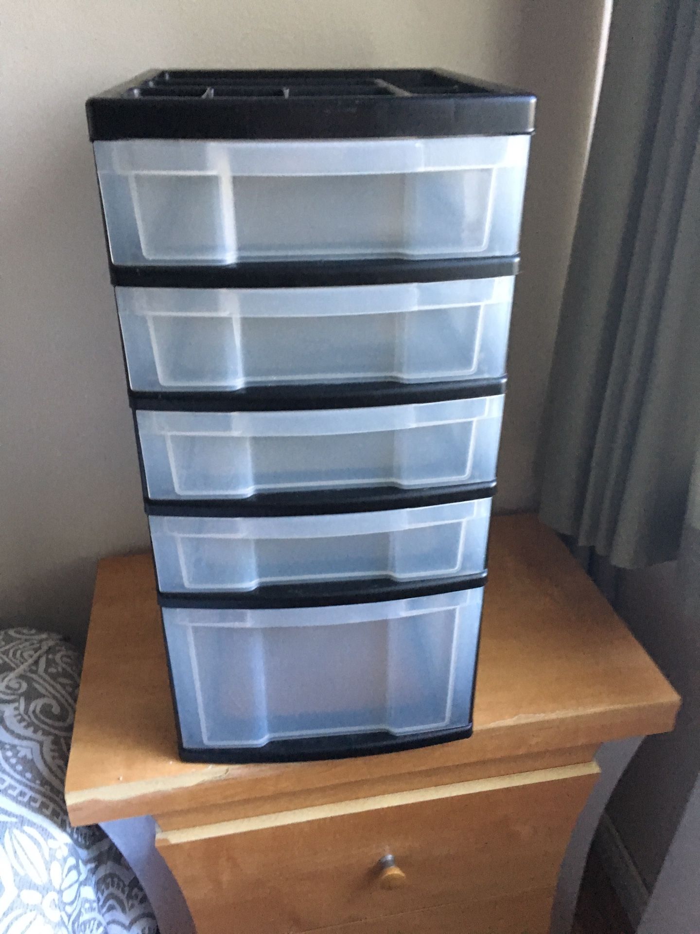 5 drawer plastic storage
