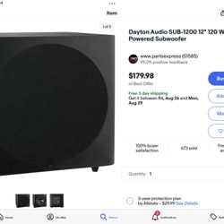 Dayton Audio Subwoofer 