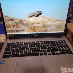 Silver Acer Laptop W Charger