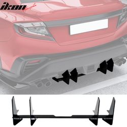 Fits 2022-2025 Subaru WRX IKON Style Rear Bumper Diffuser W/ 4-Fin ABS Gloss Black