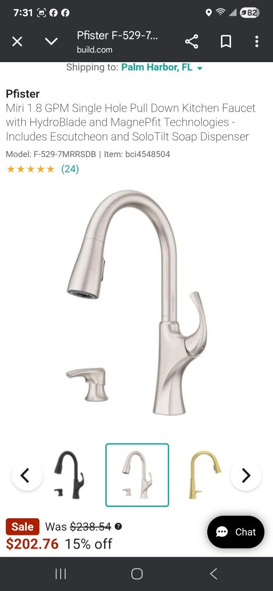 Pfister Kitchen Faucet 3 Mode Spray