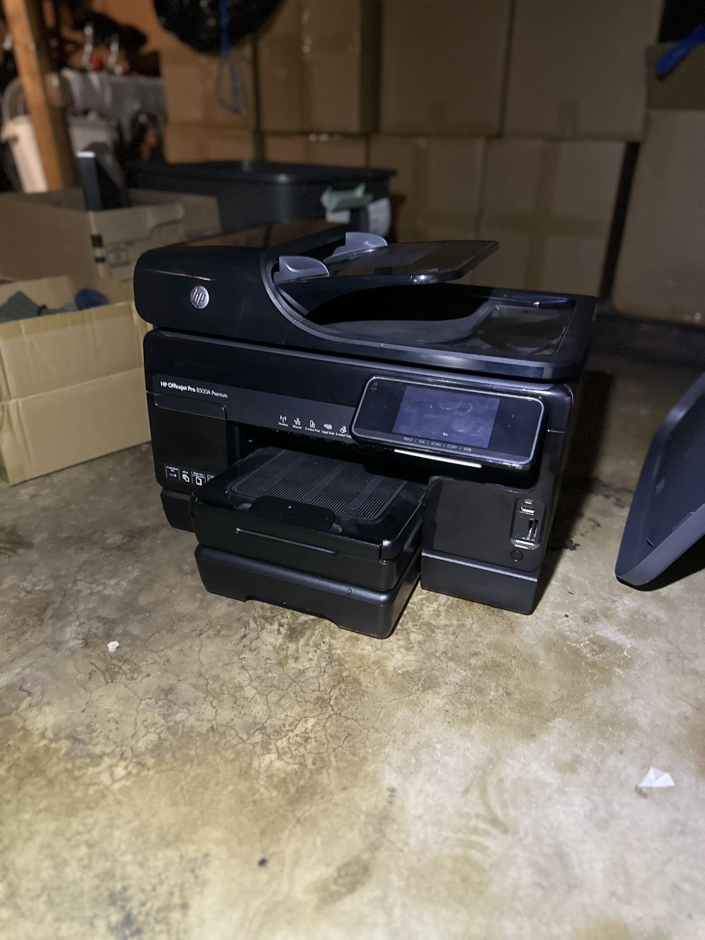 🖨️ HP OfficeJet Pro 8500A All-in-One Printer & Dell E196FPF 19” LCD Monitor – VGA – Includes Stand & Power Cable