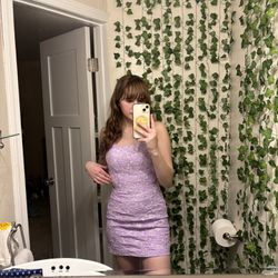 purple homecoming dress 