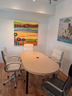 Office Table And CHAIRS  And Painting
