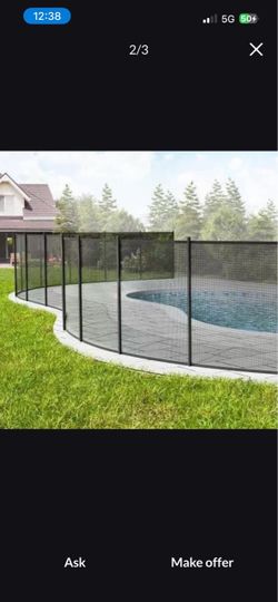 60 feetx4feet-removable black metal pool safety fence with 4-feet pool fence gate