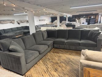 Delivery Available Gray L shape sectional sofa couch
