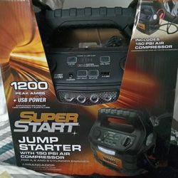 Jump Starter With 150 Psi Air Compressor 