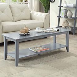 High Quality Brand New Solid Wood Grey Coffee Table