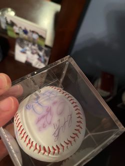 2 signed Bridgeport bluefish baseballs