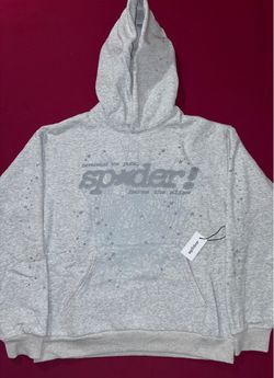Sp5der Heather Grey Web Hoodie (Large)