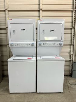 FRIGIDAIRE 27” ‼️SPECIAL‼️WHITE STACKED WASHER & DRYER ✨WARRANTY✨DELIVERY✨
