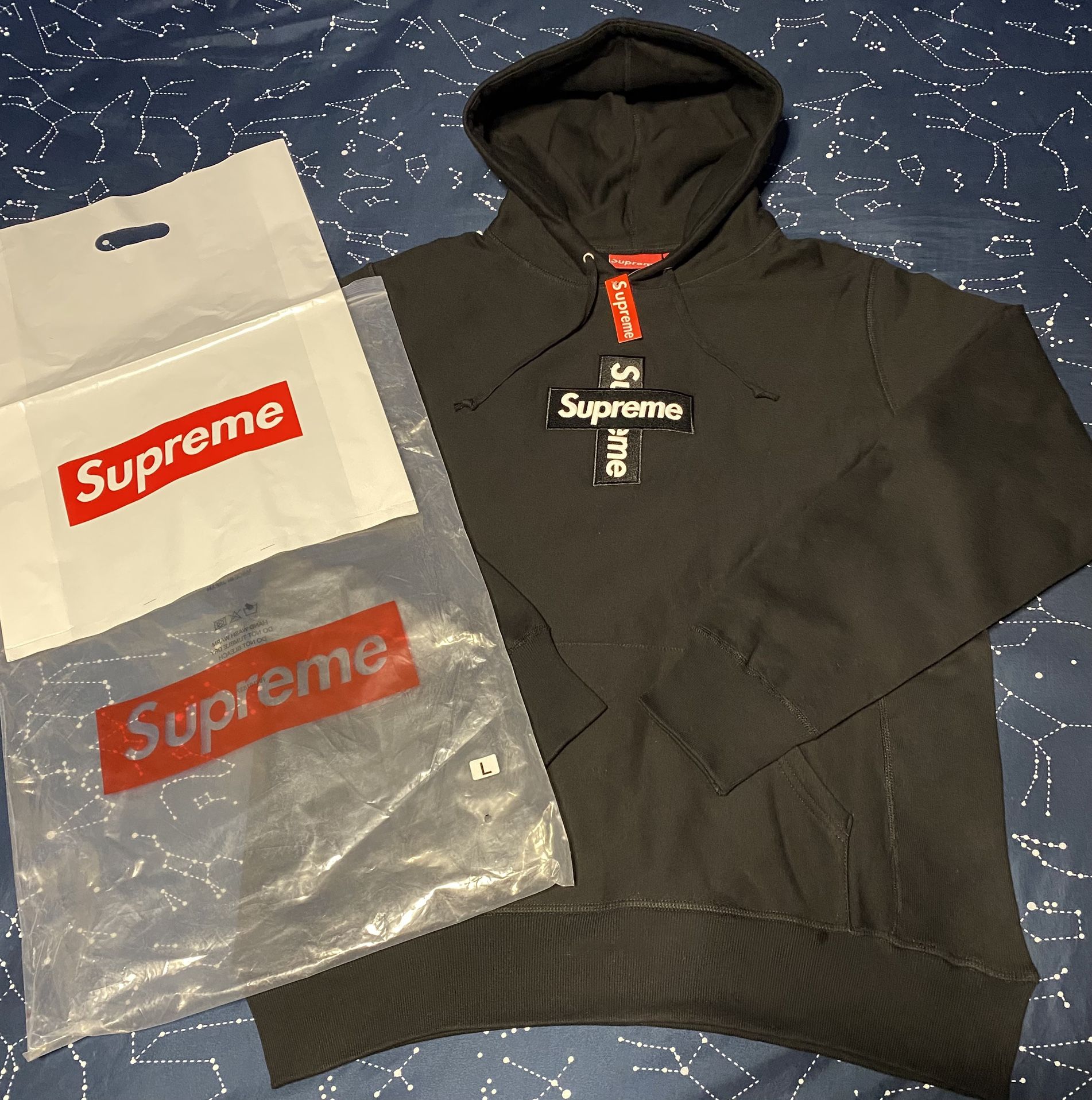 Large Supreme Cross Box Logo Hoodie