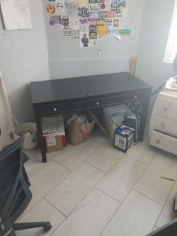 Black Wood Office Desk