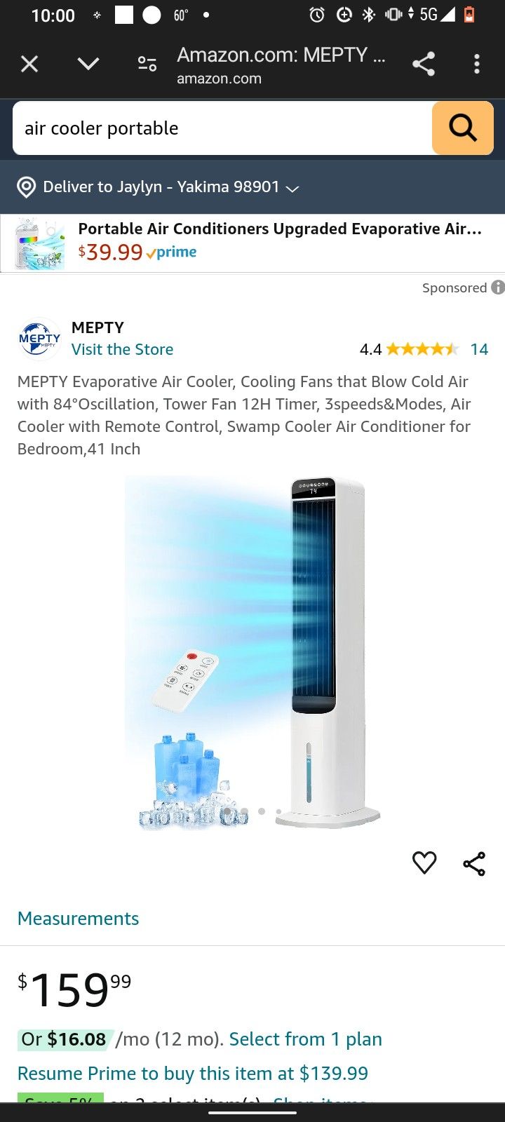 Air Cooler Portable