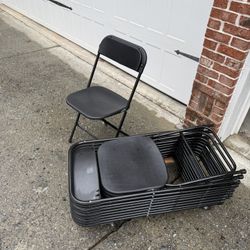Black Plastic Folding Chairs