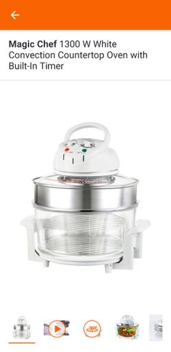 New! Magic chef 3 gallon glass bowl convention oven