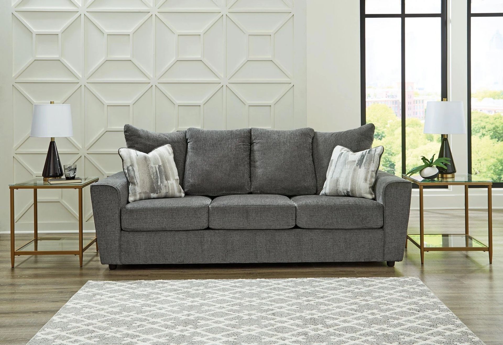 Signature Design by Ashley - Stairatt Sofa in Gravel