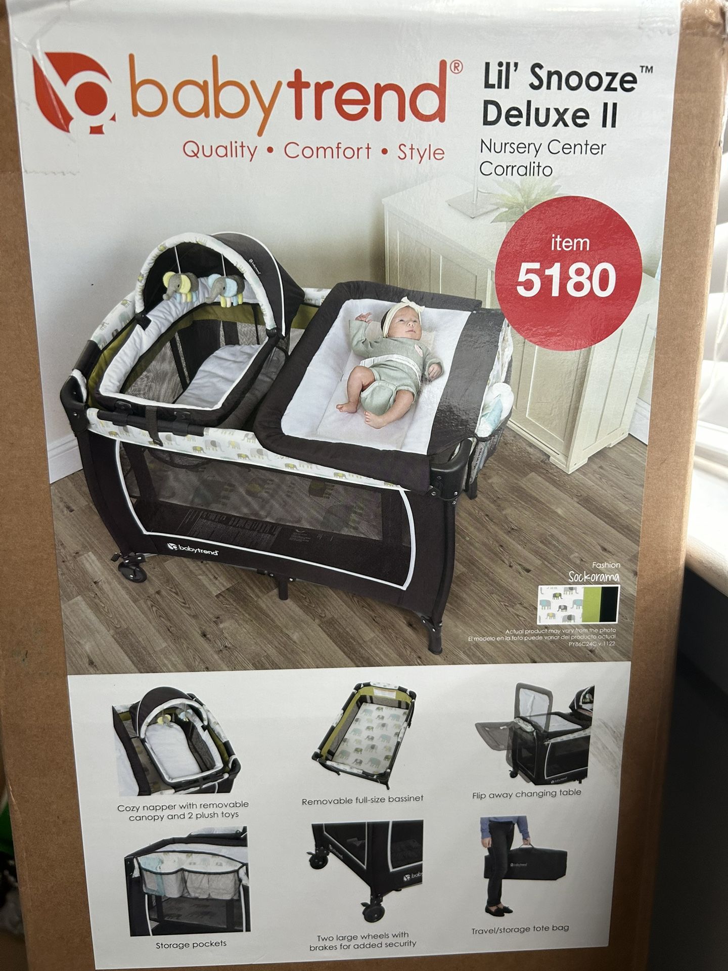 Baby Trend Lil' Snooze™ Deluxe II Nursery Center® Playard