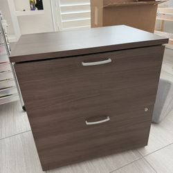 Wood Veneer Filing Cabinet 