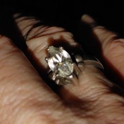 Marquise shape Zirconium engagement ring