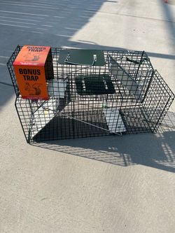 Small animal trap cages spring loaded
