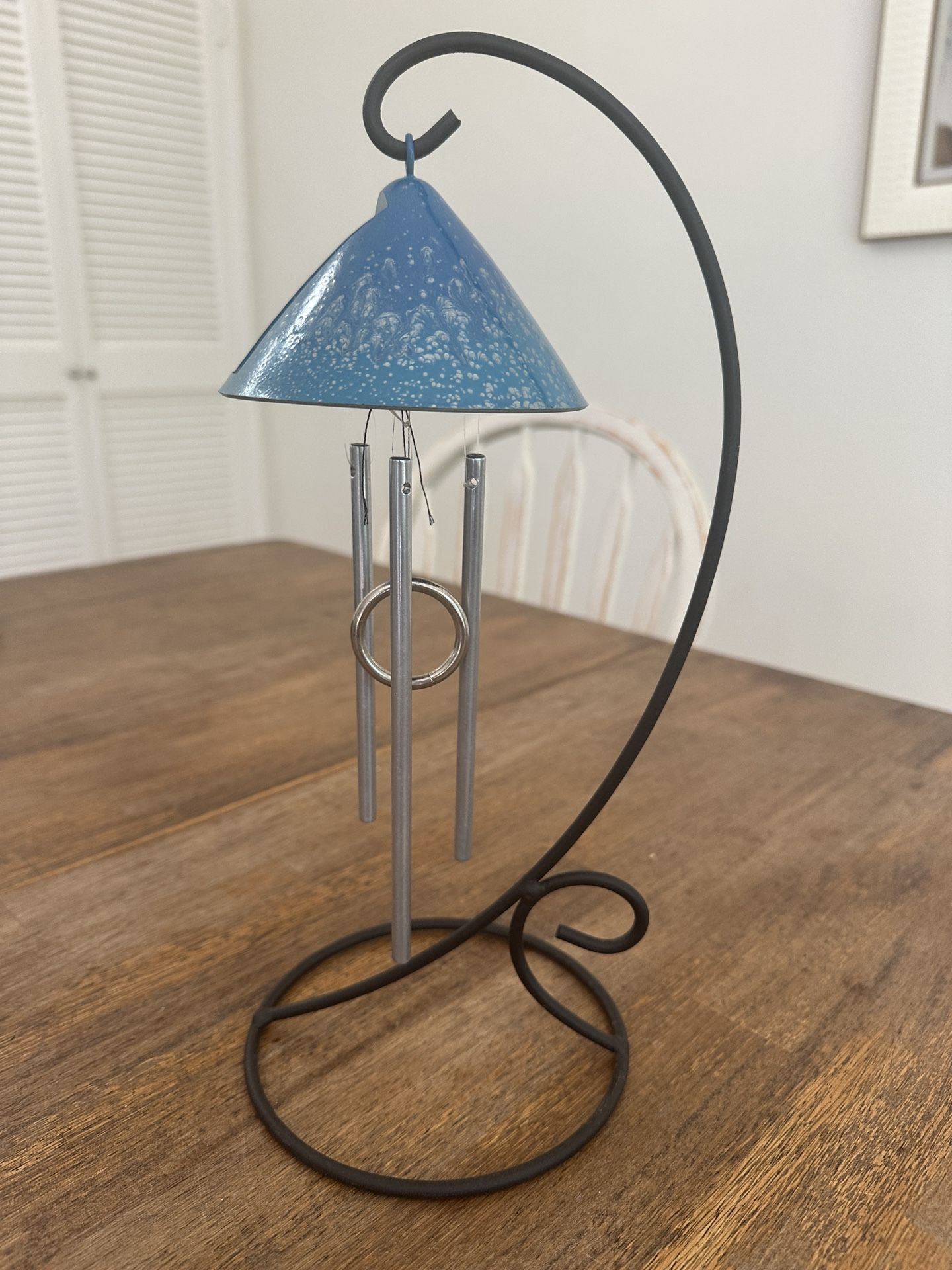 Solar-Powered Wind Chime with Stand