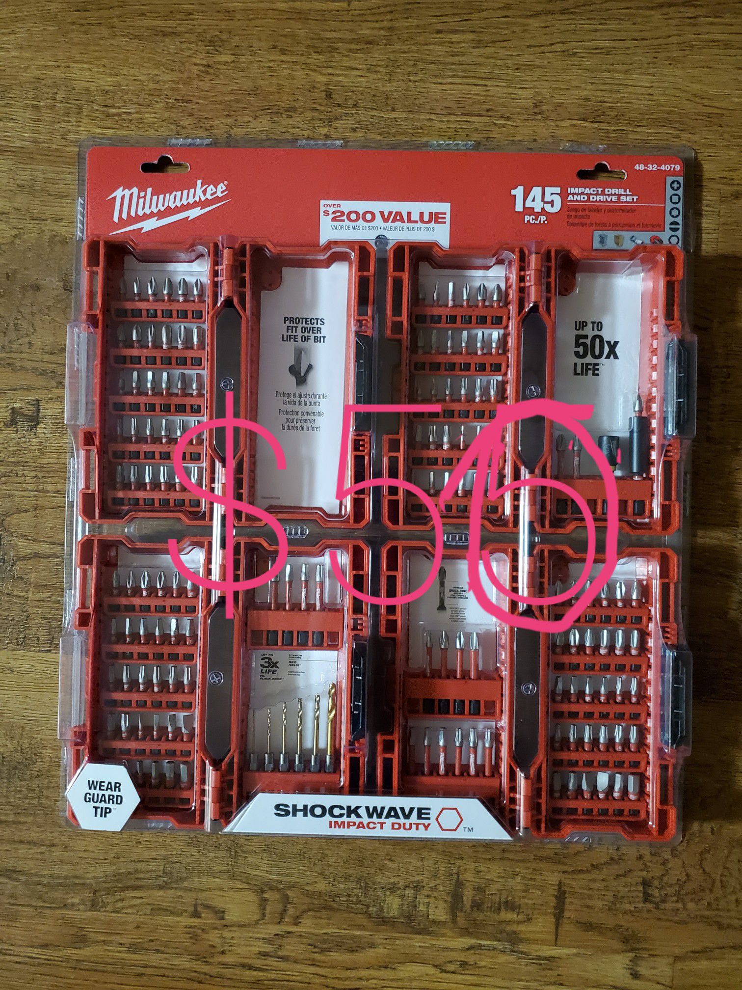 Brand new milwaukee 145 pc inpact drill and drive set Check my page
