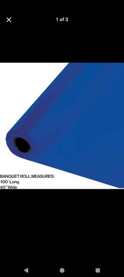 Touch of Color Plastic Table Cover Roll, Cobalt Blue, 40 in x 100 ft
Disposable and Durable Plastic Construction, Rectangle Table Compatibility, Versa