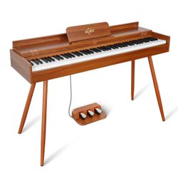 AiJoy ADP-100 Digital Piano With 88 Key Hammer Action Weighted Keyboard Piano, Triple Pedal, Speakers, Supports USB-MIDI #1802KKI