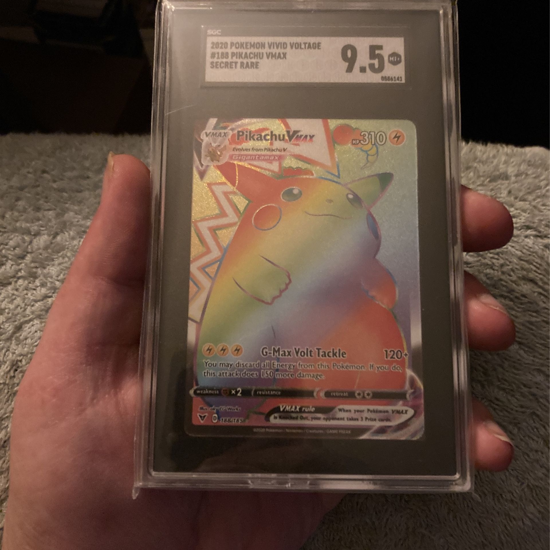 Vivid Voltage #188 Pikachu Vmax Secret Rare 9.5 Graded