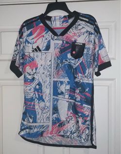 Japan Soccer World Cup Special Edition Dragon Ball Z Adidas Soccer Jersey Collectors Edition Adult Mens Sz Medium New with tags
