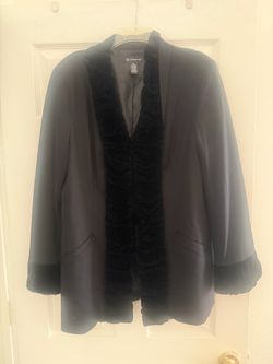 Black Jacket with Fur Trim