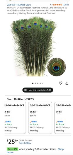 Peacock feathers
