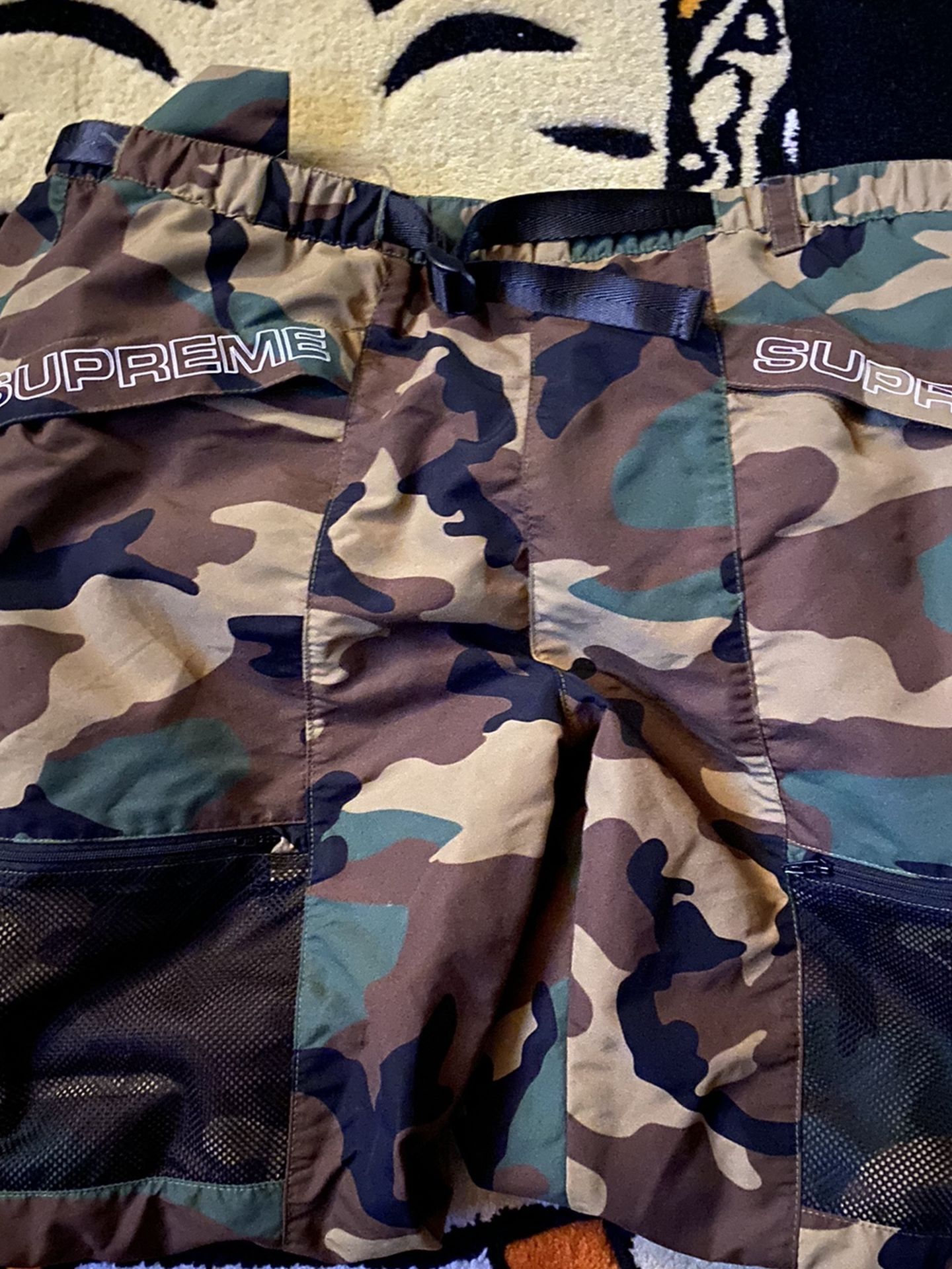 Supreme SS20 utility belted pant woodland camo