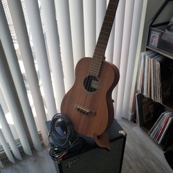 Cordoba Mini Electric-Acoustic Bass, Boss 90 Degree Cable and Fender Rumble 40 Amp