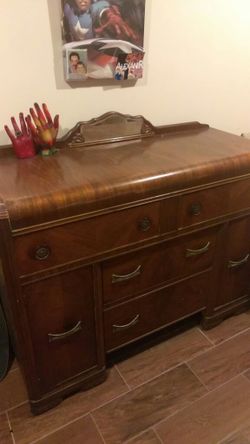 Antique dresser, solid heavy plenty of storage