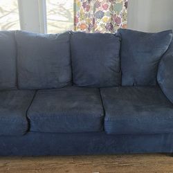 Blue Suede Couch