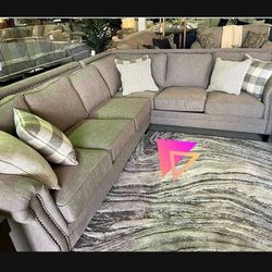 L Shaped Modern, Elegant Sectional Couch,Traditional Style  👍 $55 GetNowPayLater 