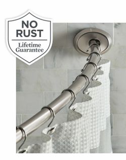 Curved Shower Curtain Rod, Nickel
