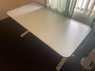 White Desk with Rounded Corners