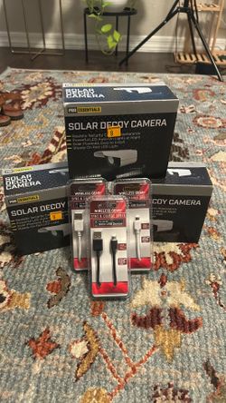Solar Decoy Camera and chargers