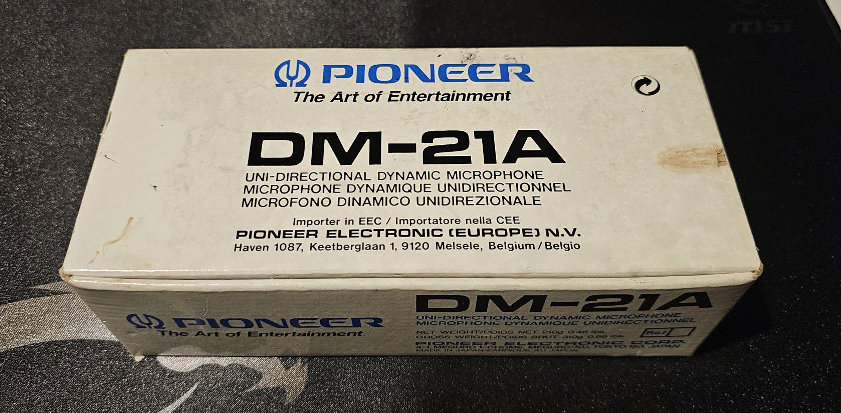 PIONEER DM - 21A MICROPHONE - UNI- DIRECTIONAL DYNAMIC MICROPHONE