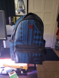 MCM Blue/Black Backpack Large