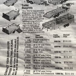 Trailer Building Plans Two Models